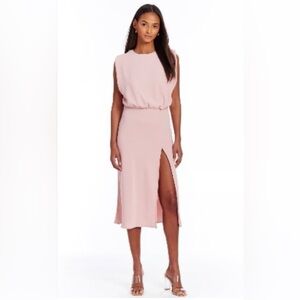 Revolve Amanda Uprichard Kent Midi Dress in Hot Pink Size Small NWT